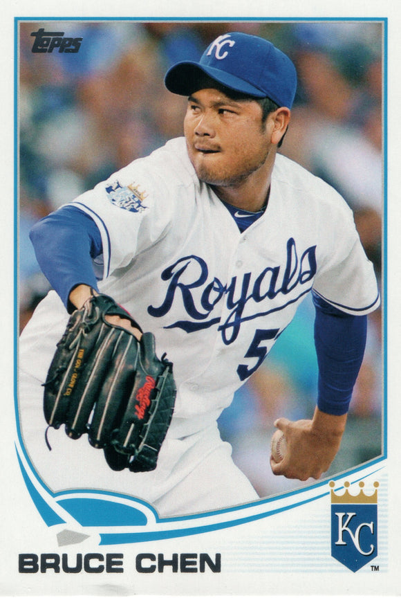 #641 Bruce Chen Kansas City Royals 2013 Topps Baseball Card FAY