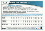 #619 Carlos Gomez Milwaukee Brewers 2013 Topps Baseball Card FAY