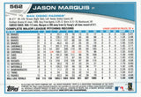 #562 Jason Marquis San Diego Padres 2013 Topps Baseball Card FAY