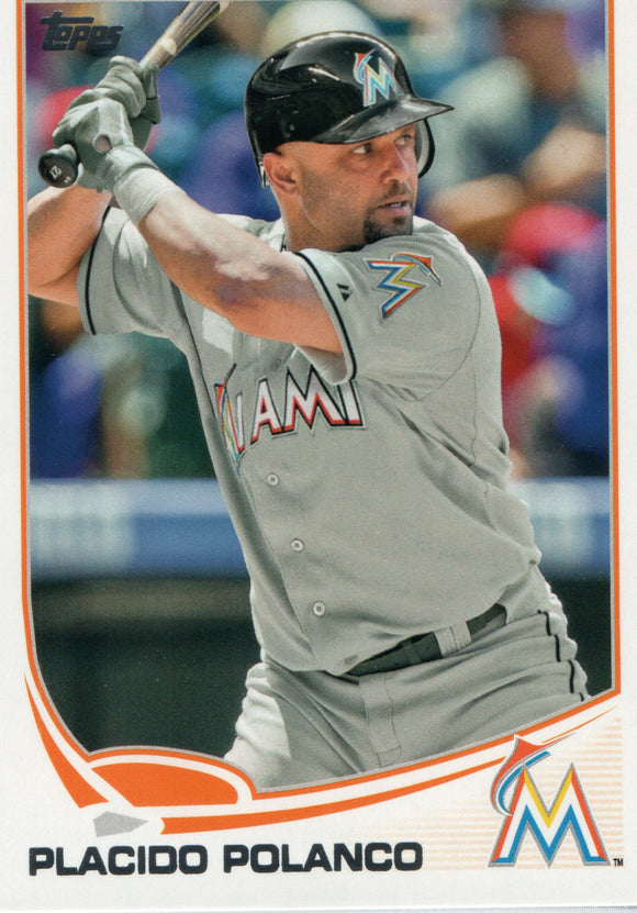 #465 Placido Polanco Miami Marlins 2013 Topps Baseball Card FAZ