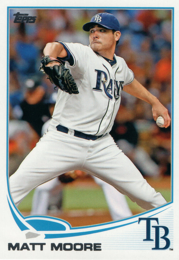 #419 Matt Moore Tampa Bay Rays 2013 Topps Baseball Card FAZ
