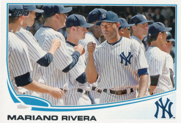 #600 Mariano Rivera New York Yankees 2013 Topps Baseball Card FAZ