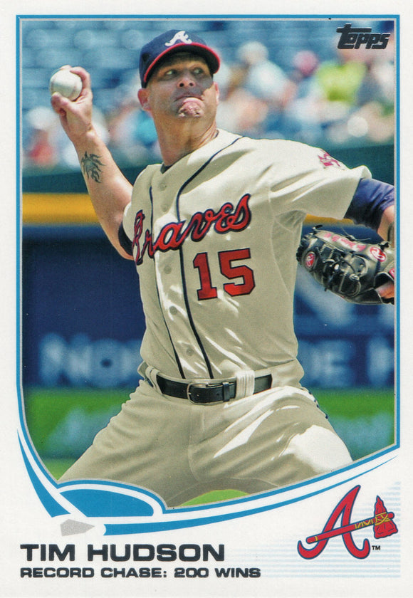 #448 Tim Hudson Checklist Atlanta Braves 2013 Topps Baseball Card FAZ