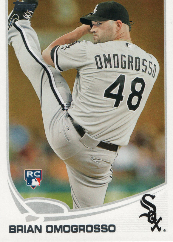 #474 Brian Omogrosso Rookie Chicago White Sox 2013 Topps Baseball Card FAZ