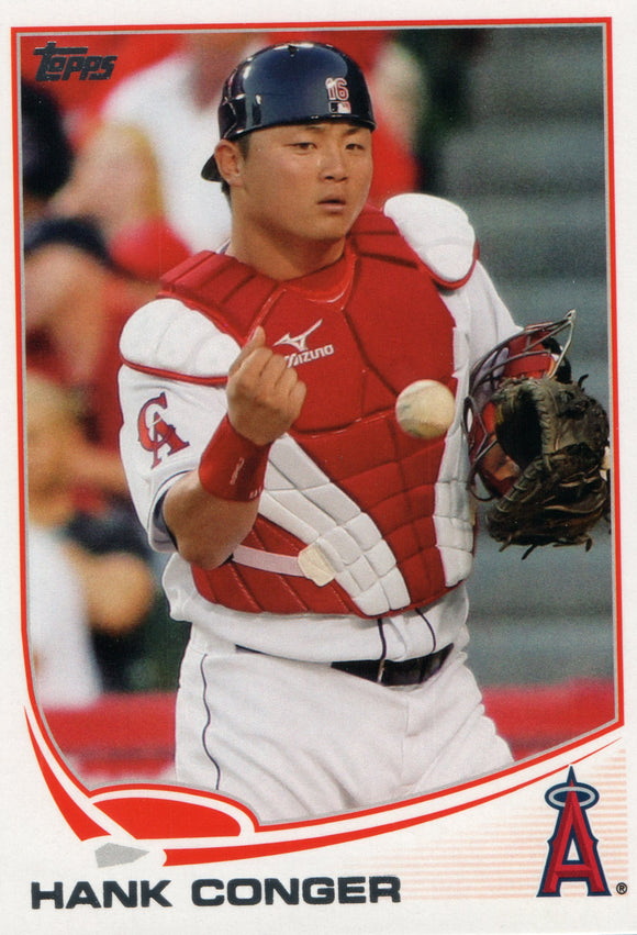 #336 Hank Conger Los Angeles Angels 2013 Topps Baseball Card FAZ