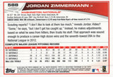 #588 Jordan Zimmermann Washington Nationals 2013 Topps Baseball Card FAZ