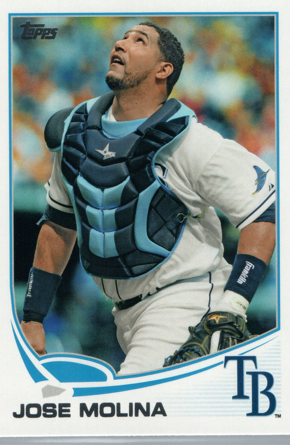 #492 Jose Molina Tampa Bay Rays 2013 Topps Baseball Card FAZ