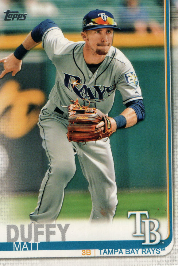 #185 Matt Duffy Tampa Bay Rays 2019 Topps Series 1 Baseball Card FAZ
