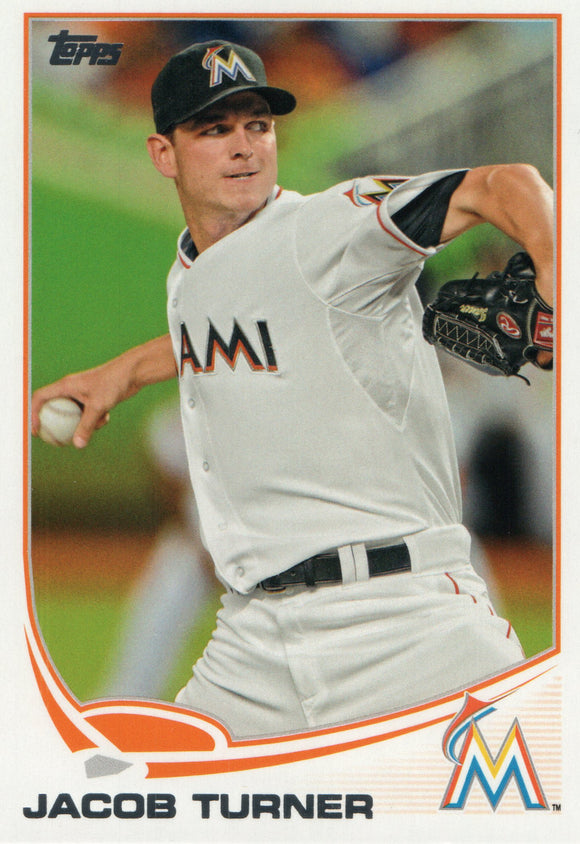 #447 Jacob Turner Miami Marlins 2013 Topps Baseball Card FAZ