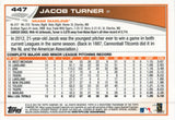 #447 Jacob Turner Miami Marlins 2013 Topps Baseball Card FAZ