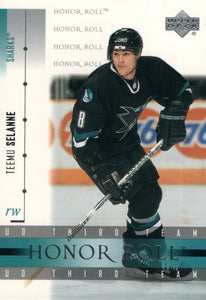 #21 Teemu Selanne UD Thrid Team San Jose Sharks 2002-03 Upper Deck Honor Roll Hockey  Card