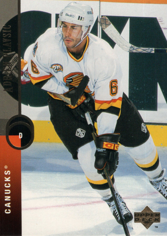#381 Adrien Plavsic Vancouver Canucks 1995-96 Upper Deck Hockey Card
