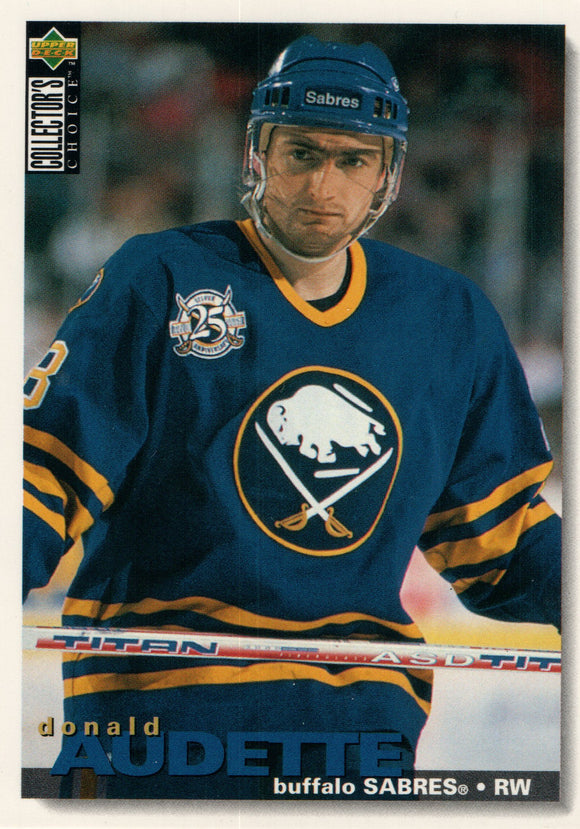 #217 Donald Audette Buffalo Sabres 1995-96 Upper Deck Collector's Choice Hockey Card FAA