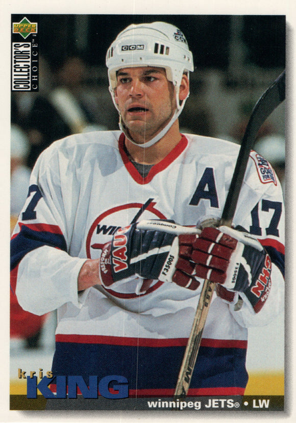 #215 Kris King Winnipeg Jets 1995-96 Upper Deck Collector's Choice Hockey Card FAA