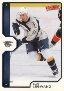 #118 David Legwand Nashville Predators 2002-03 Upper Deck Victory Hockey Card FAB