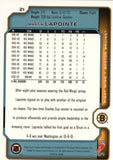 #21 Martin Lapointe Boston Bruins 2002-03 Upper Deck Victory Hockey Card FAB
