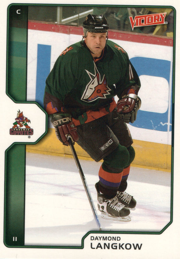 #167 Daymond Langkow Phoenix Coyotes 2002-03 Upper Deck Victory Hockey Card FAB