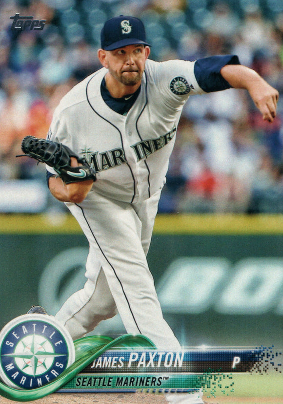 #143 James Paxton Seattle Mariners 2018 Topps Series 1 Baseball Card FAC