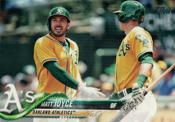 #155 Matt Joyce Oakland Athletics 2018 Topps Series 1 Baseball Card FAC