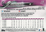 #110 Carlos Gonzalez Colorado Rockies 2018 Topps Series 1 Baseball Card  FAC