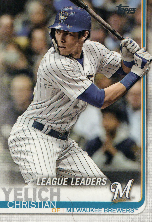 #239 Christian Yelich Milwaukee Brewers 2019 Topps Series 1 Baseball Card FAD