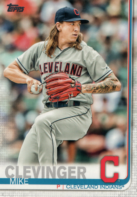 #199 Mike Clevinger Cleveland Indians 2019 Topps Series 1 Baseball Card FAD