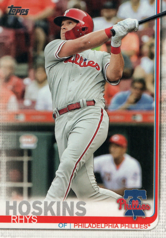 #279 Rhys Hoskins Philadelphia Phillies 2019 Topps Series 1 Baseball Card OD FAD