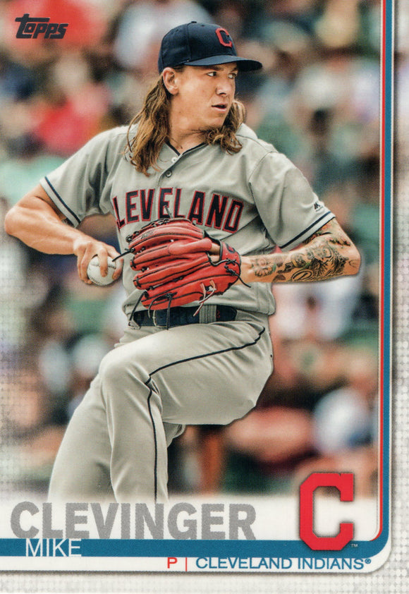 #199 Mike Clevinger Cleveland Indians 2019 Topps Series 1 Baseball Card OD FAD