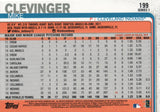 #199 Mike Clevinger Cleveland Indians 2019 Topps Series 1 Baseball Card OD FAD