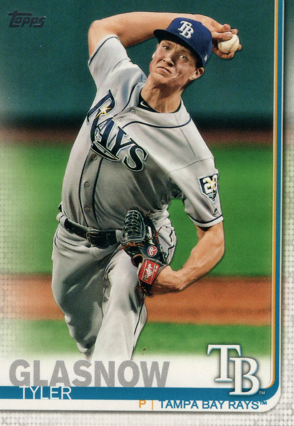 #115 Tyler Glasnow Tampa Bay Rays 2019 Topps Series 1 Baseball Card FAE