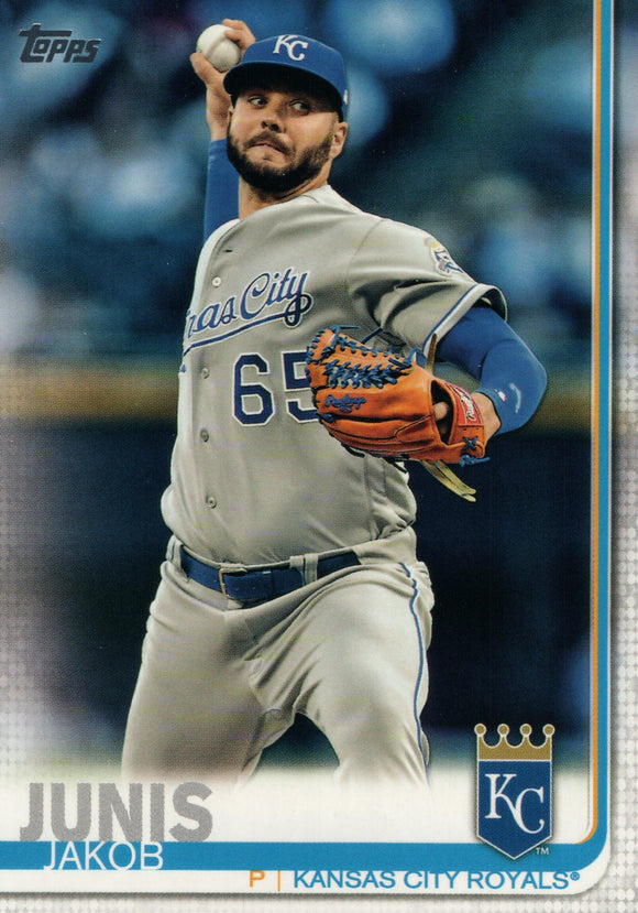 #252 Jakob Junis Kansas City Royals 2019 Topps Series 1 Baseball Card FAE