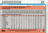 #212 Brian Anderson Future stars Miami Marlins 2019 Topps Series 1 Baseball Card FAE