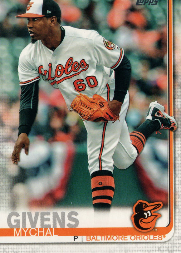 #337 Mychal Givens Baltimore Orioles 2019 Topps Series 1 Baseball Card FAE