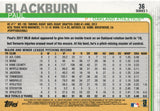 #36 Paul Blackburn Oakland Athletics 2019 Topps Series 1 Baseball Card FAE