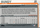 #233 Dylan Bundy Baltimore Orioles 2019 Topps Series 1 Baseball Card FAE