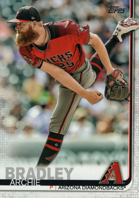 #182 Archie Bradley Arizona Diamondacks 2019 Topps Series 1 Baseball Card FAE
