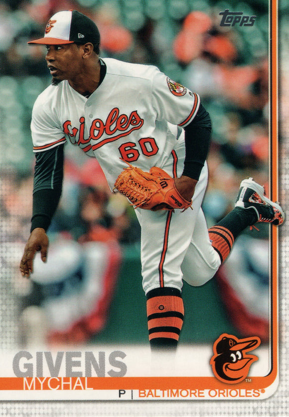 #337 Mychal Givens Baltimore Orioles 2019 Topps Series 1 Baseball Card OD FAE