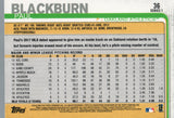 #36 Paul Blackburn Oakland Athletics 2019 Topps Series 1 Baseball Card OD FAE