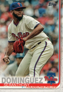 #127 Seranthony Dominguez Philadelphia Phillies 2019 Topps Series 1 Baseball Card OD FAE