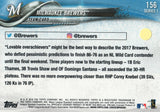 #156 Team Card Milwaukee Brewers 2018 Topps Series 1 Baseball Card FAF