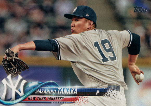 #160 Mashrio Tanaka New York Mets 2018 Topps Series 1 Baseball Card FAF