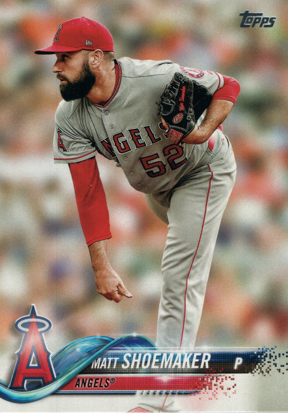 #162 Matt Shoemaker Los Angeles Angels 2018 Topps Series 1 Baseball Card FAF