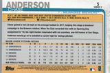 #5 Chase Anderson Milwaukee Brewers 2019 Topps Series 1 Baseball Card FAF