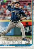 #5 Chase Anderson Milwaukee Brewers 2019 Topps Series 1 Baseball Card FAF