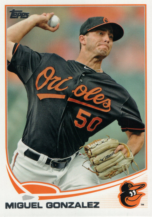 #423 Miguel Gonzalez Baltimore Orioles 2013 Topps Baseball Card FGA