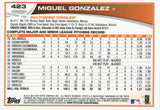 #423 Miguel Gonzalez Baltimore Orioles 2013 Topps Baseball Card FGA