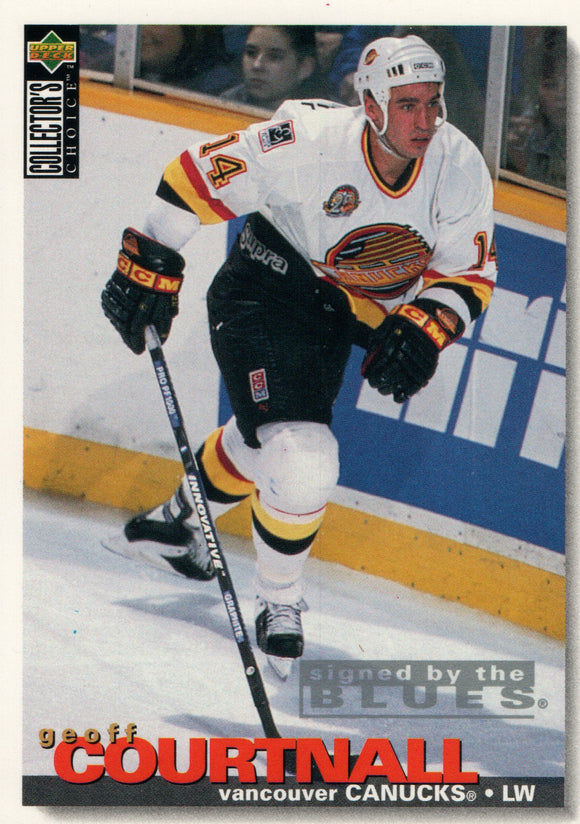 #31 Geoff Courtnall Vancouver Canucks 1995-96 Upper Deck Collector's Choice Hockey Card FGA