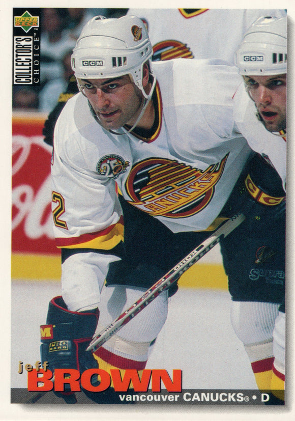 #301 Jeff Brown Vancouver Canucks 1995-96 Upper Deck Collector's Choice Hockey Card FGA