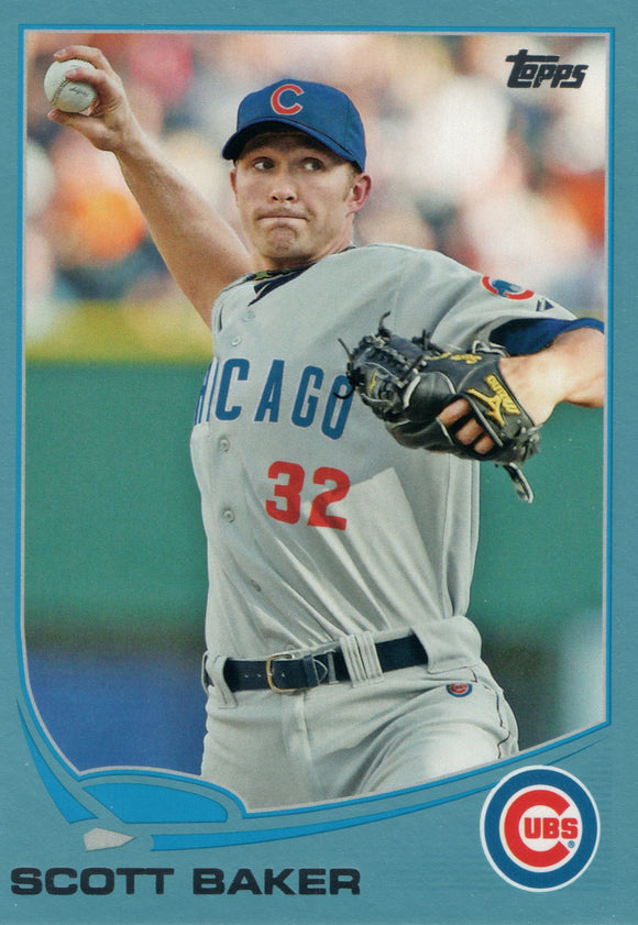 #609 Scott Baker Chicago Cubs 2013 Topps Baseball Card FAH