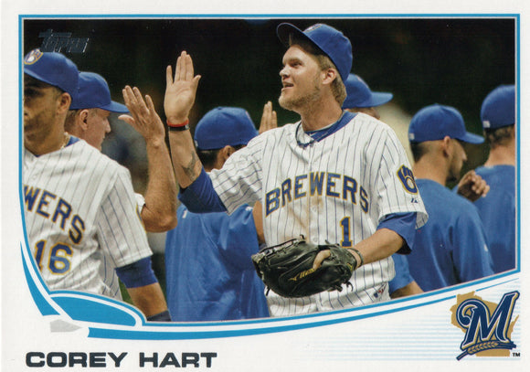 #574 Corey Hart Milwaukee Brewers 2013 Topps Baseball Card FAH